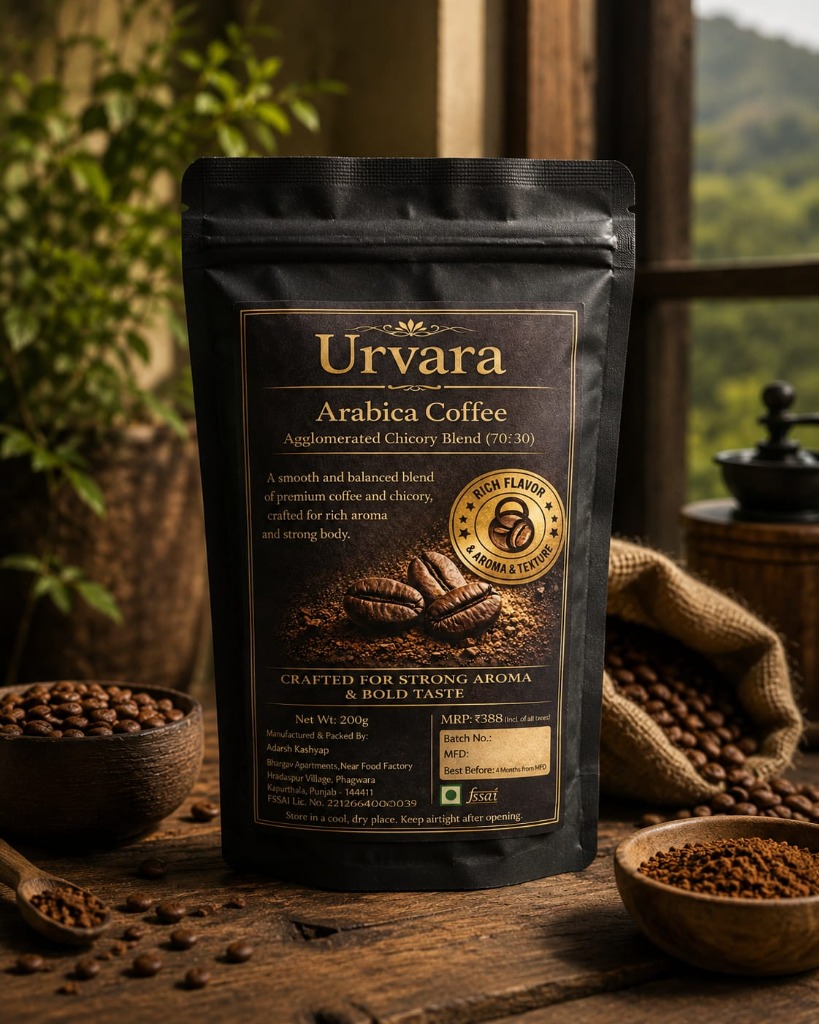 Coffee beans and pouch